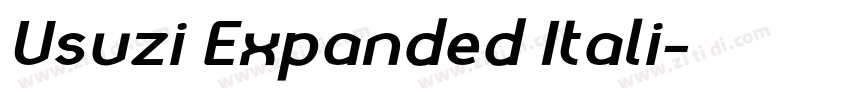 Usuzi Expanded Itali字体转换
